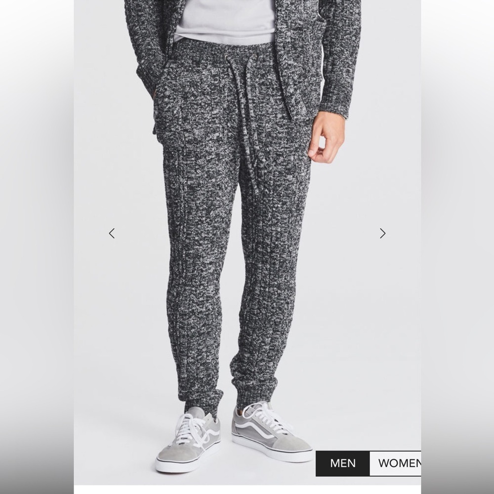 SER.O.YA lynx joggers Black Gray soft knit Sweatpants pants NWT men’s L